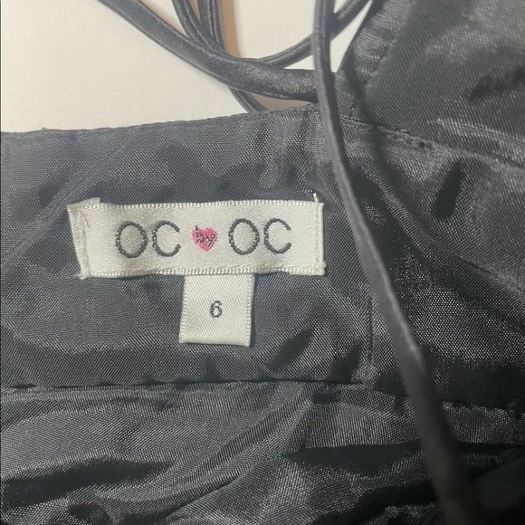 NWT Oc By Oc Silk Party Dress Size 6 Style 2905 Black With Beading - Picture 3 of 8